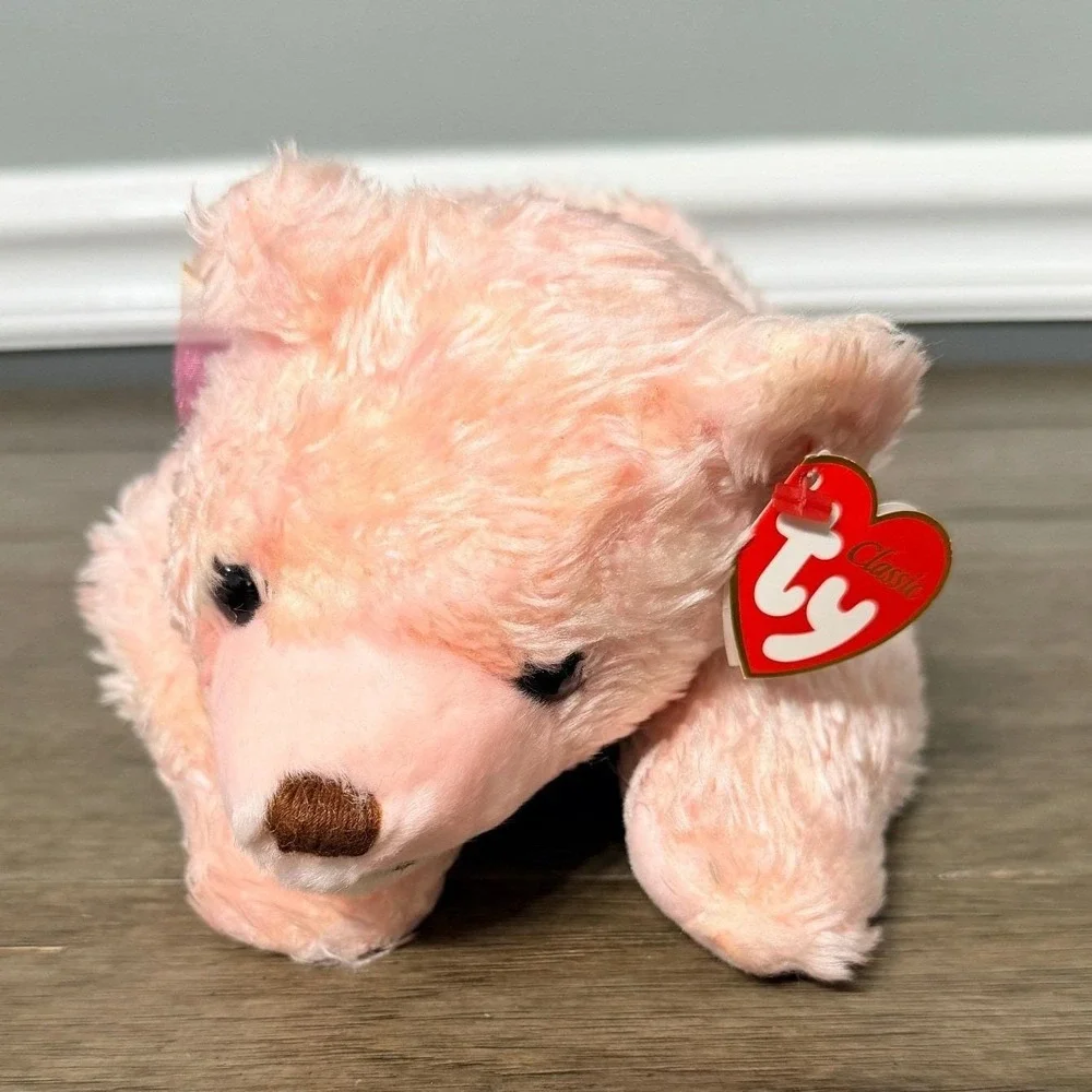 Vintage 2001 Ty Classics Collection Sugarplum The Adorable Pink Plush Bear